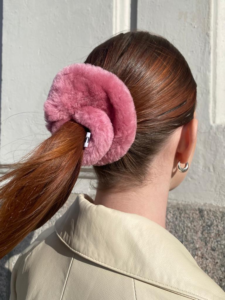 CHRISTY Hair Scrunchie Begonia Pink