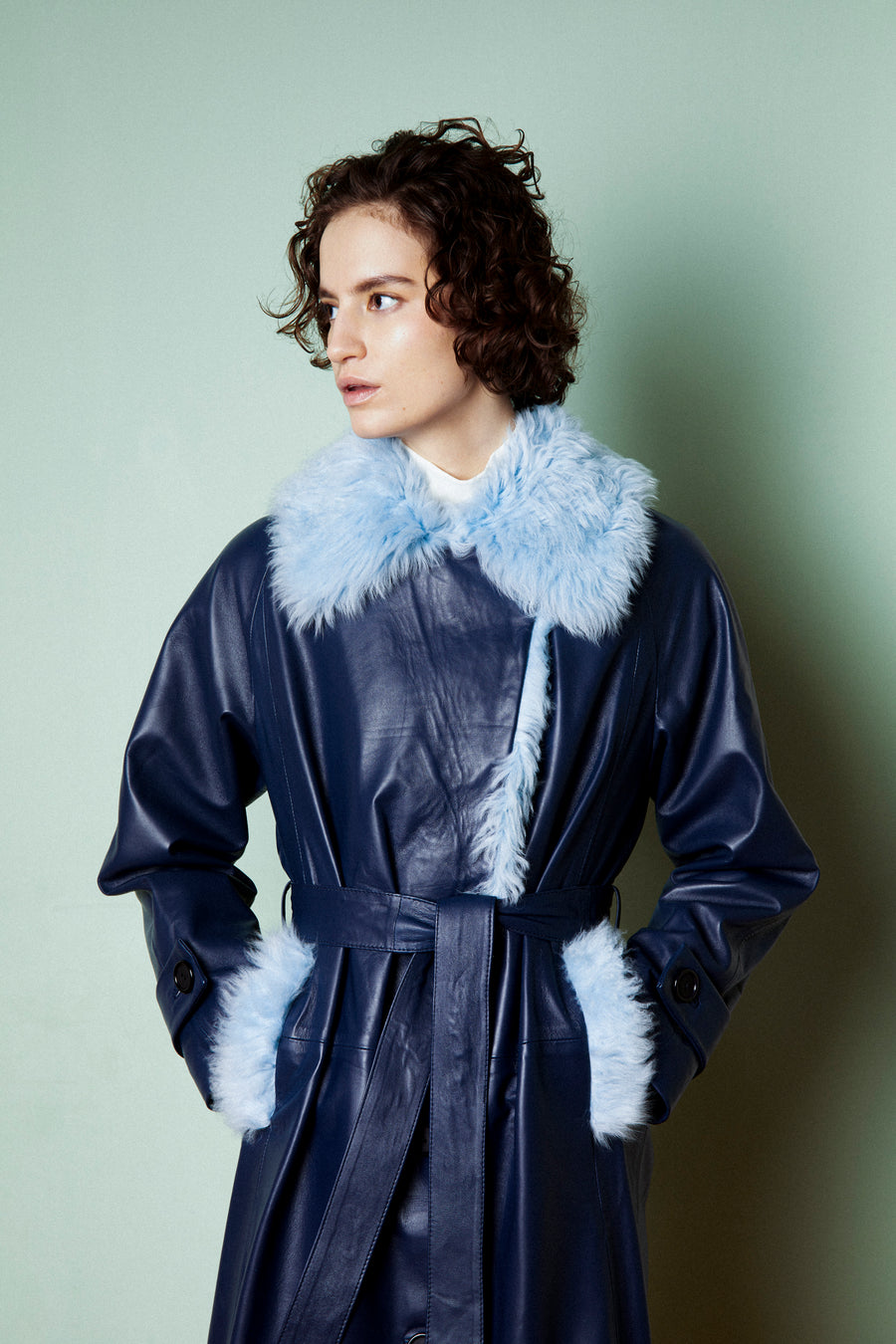 Selen Coat Lullaby Blue