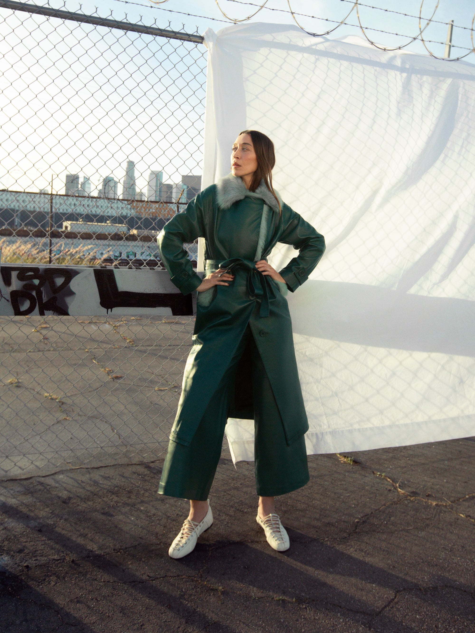Alana Hadid x Onar Studios Selen Coat