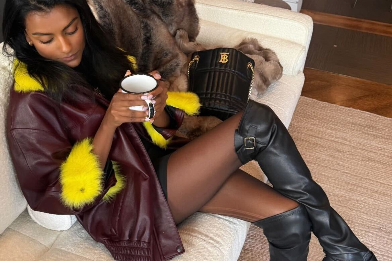 Devil Wears Prada 2 Star Simone Ashley in Zoe Bomber