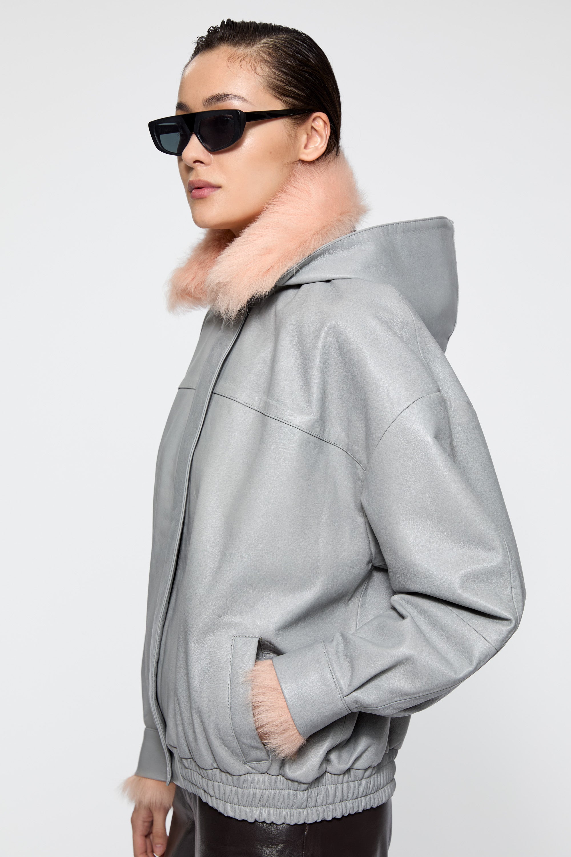 Zoe Bomber with detachable collar