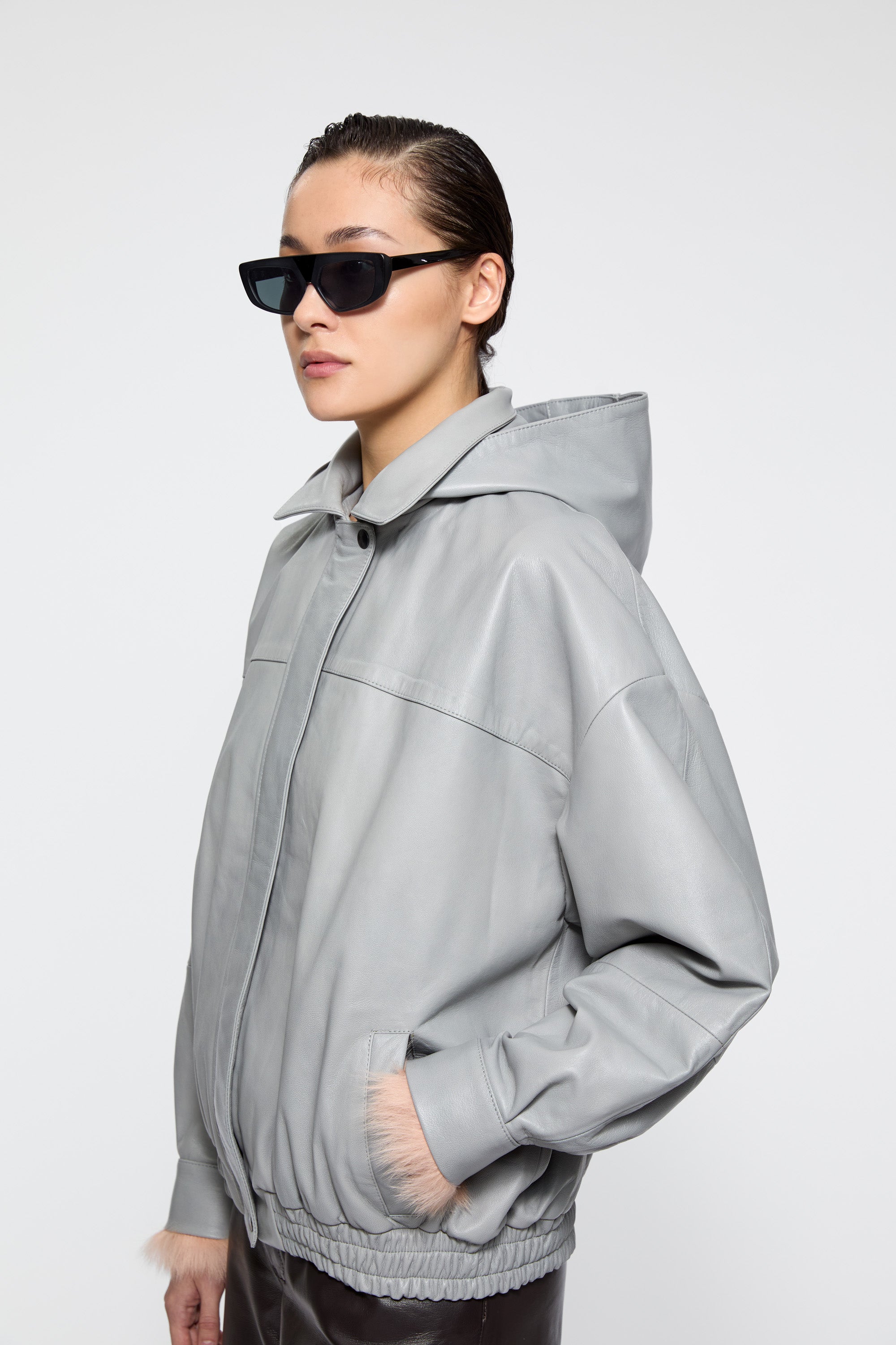 Zoe Bomber with detachable collar