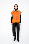 Emma Reversible Vest Orange & Chestnut