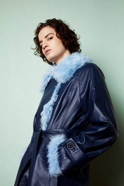 Selen Coat Lullaby Blue
