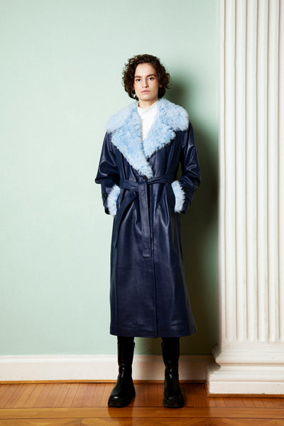 Selen Coat Lullaby Blue